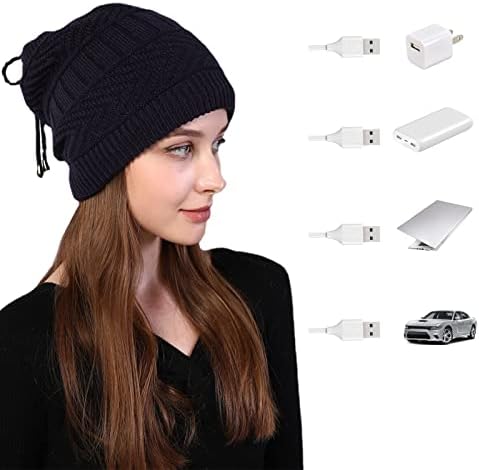 OurEco Hat aquecido chapéu USB Electric que quente Aquecimento Hat para homens Mulheres Mulheres Inverno Proteção a frio ao ar livre