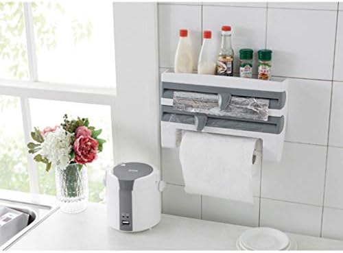 Dispensador de cozinha de cortador de plástico WODMB para lata de papel alumínio das prateleiras de rack de suporte de papel de cozinha Organizador de papel de papel de papel para os gadgets domésticos