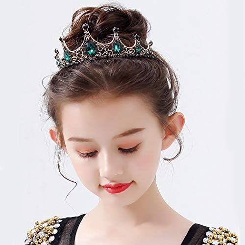 Campsis Princess Figurino Tiara Crystals Crown with Combs Headband Birthday Gift for Kids Criandlers Girls Party Prom Concheant