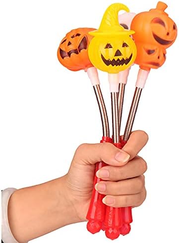 WSJQB Halloween Flash Stick, LED luminoso de cabeça fantasma de abóbora brilhante, decoração interna externa operada por