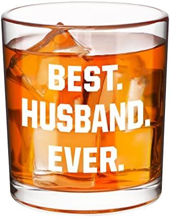 Dazlute Melhor marido Ever Whisky Glass, Dia dos Namorados Presentes de casamento Presentes de noivado Presentes de
