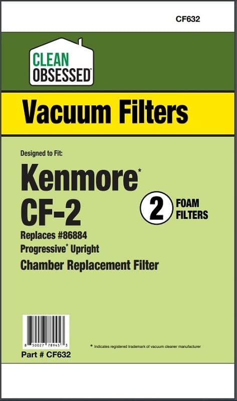 Filtro de substituição obcecado limpo projetado para ajustar o filtro de motor Kenmore cf-2 a vácuo 86884