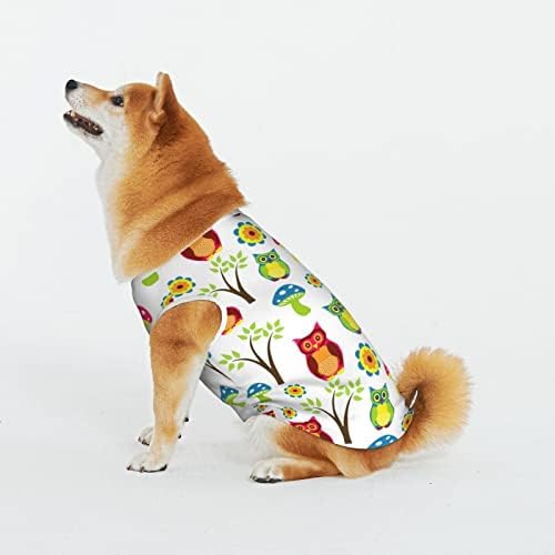Camisas de animais de estimação de algodão Floral-Mushroom-Tree Costumes Dog Cat Pijamas macacões de cão macios macios de animais