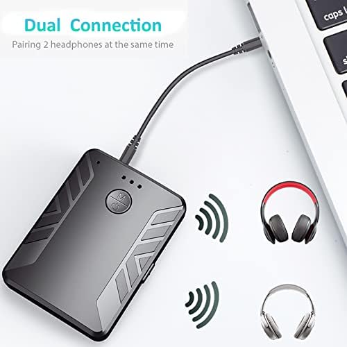 Receptor de transmissor Bluetooth 5.0, adaptador Twievo Bluetooth para TV, adaptador AUX Bluetooth de 3 em 1 em 1 3,5 mm para