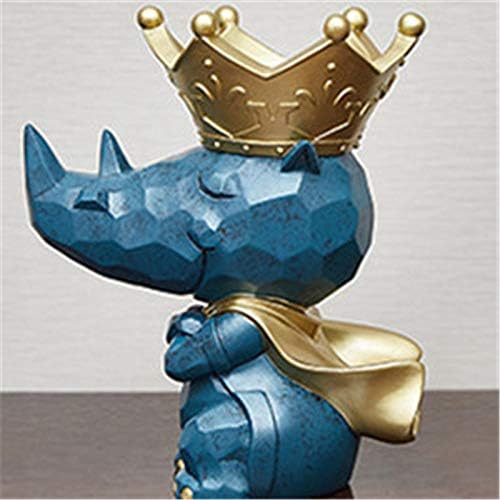 Estatuetas de escultura de estátuas estatuetas, resina criativa Rinoceronte de rinocerontes titulares de candy box estatuetas