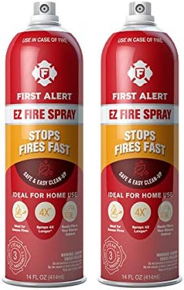 Spray de incêndio em primeiro alerta ez, extinção de spray de aerossol, pacote de 2, AF400-2 e EZ Spray de fogo, extinção de spray