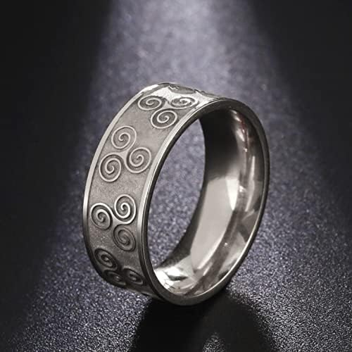 Vintage viking celta triskele anel de aço inoxidável triplo jóias irlandesas da trindade para homens para homens mulheres