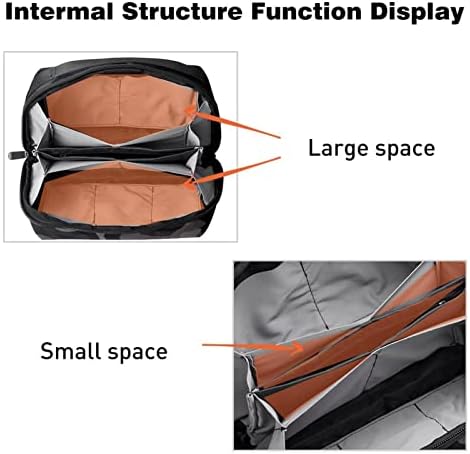 Camouflage Grey Electronics Organizer, Saco de armazenamento de cabos de cordão à prova d'água para viagens em casa,