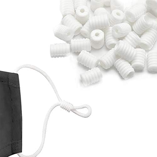 100 PCS trava de cordão Silicone Alterna para cordões elásticos, conectores de fivela de cordão ajustável