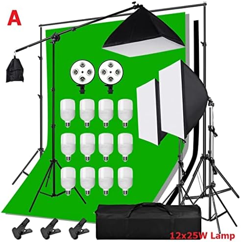 Kit de iluminação fotográfica Llamn 4 Socor de lâmpada de soquete 1.6 * 3m Cenário de fundo Cantilever Support para estúdio de fotos
