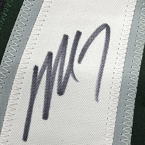 Emoldado autografado/assinado Michael Mike Vick 33x42 Philadelphia Black Football Jersey PSA/DNA COA
