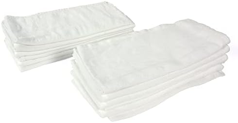 Fraldas de pano plano branqueado osocozy - 27,5 x 30,5 polegadas, fraldas de pano plano de uma camada de uma camada, feitas de algodão