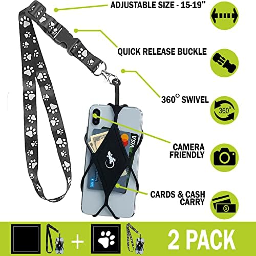 Gecko Travel Tech Cell Phone Titular para caminhar com capa de telefone universal para a maioria dos smartphones