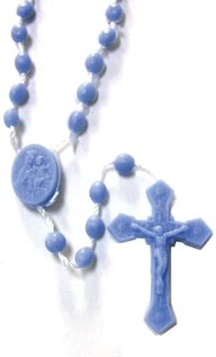 Rosário de colar azul de comprimento completo - importado da Itália, 1
