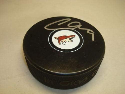 Sam Gagner assinou o Arizona Coyotes Hockey Puck autografado 1a - Pucks autografados da NHL