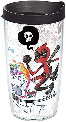 Tervis Marvel - Deadpool Vamos fazer isso feito nos EUA com copo de viagem com paredes duplas de paredes duplas mantém