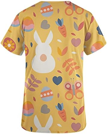 Camiseta feminina manga curta V pescoço floral esfoliante kawaii coelho de animais figurinos cosplay blusa lisá