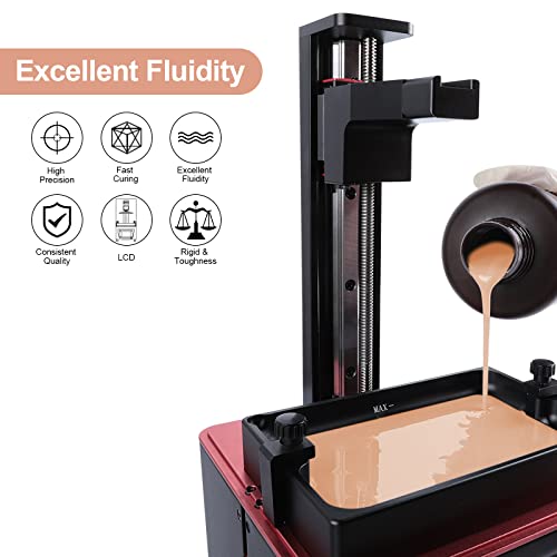 Resina de impressora 3D lavável a água elegoo, resina rápida 405nm LCD-cura UV Standard Photopolymer Resina para LCD 3D Impressora bege 1000g