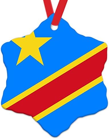 Ornamentos de cerâmica do Congo para decorações de natal decretar bandeira de natal árvore nacional de bandeira nacional