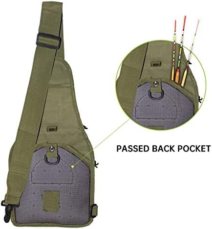 Bolsa de tackle de mochila de pesca deilai com haste de haste de engrenagem à prova d'água de mochila de mochila de mochila Backpack