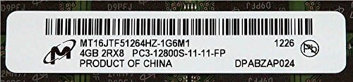 Micron MT16JTF51264HZ-1G6M1 4GB 2RX8 PC3-12800S Módulo de memória