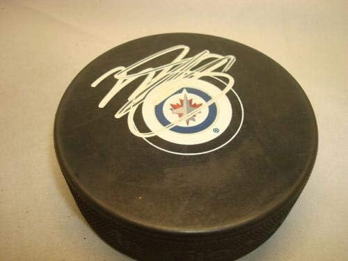 Mark Scheifele assinou Winnipeg Jets Hockey Puck Autografado PSA/DNA CoA 1A - Pucks NHL autografados
