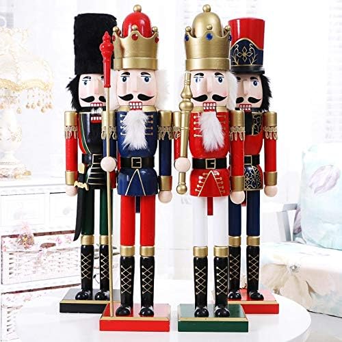 ZAMTAC [60 cm de grandes fabricantes que vendem o soldado de boneco de nozes Soldier King Musicians Lucky Talisman Ornaments -