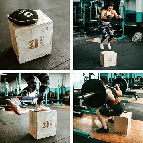 Equipamento de fitness Ultra 3 em 1 caixa de madeira de madeira para pular, treinamento em MMA. Pliometria. Tamanhos: 30/24/20,