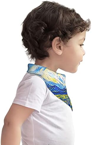 Babador de algodão augenstern van gogh gunflower starry arte baby bandana babador babador de dentição