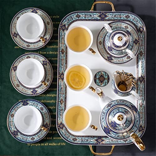 Palace Style Bone China Coffee Cup e Pires Conjunto, Conjunto de chá Europeu, Copo de Tea Britânico da Tarde