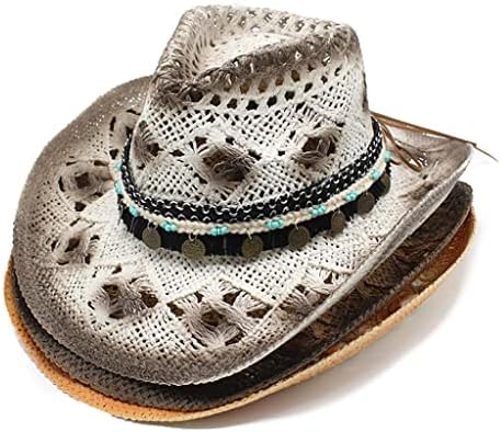 Wyfdp Sun Straw Hat Hat Cowboy Chapé