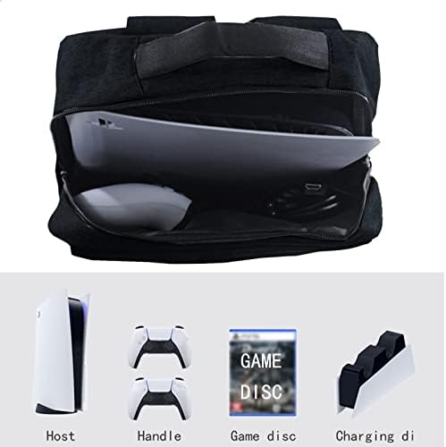Caso de viagem BZDZMQM para mochila de bolsa de armazenamento PS5 para PS5 Console Protective Luxury Bag, transportar estojo para PS5 Game Console Discs/Digital Versions and Controllers, Game Cards, #2023