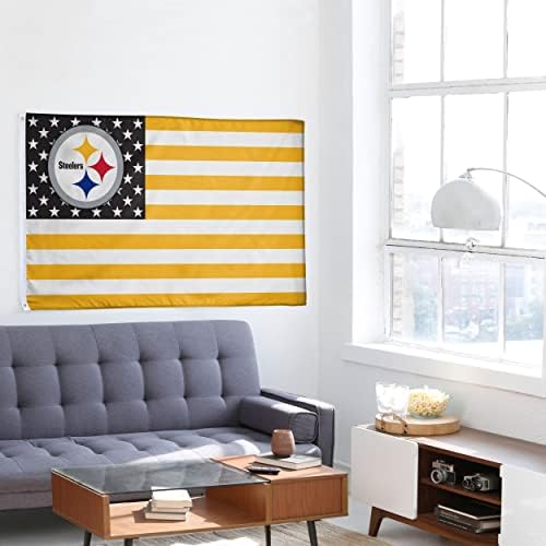 Pittsburgh Steelers NFL American Stars Horizontal Flag