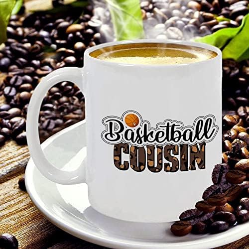 BestorLove Family Basketball Coffee Caneca de caneca de leopardo Copo 11oz de 11 onças de família novidade de porcelana branca