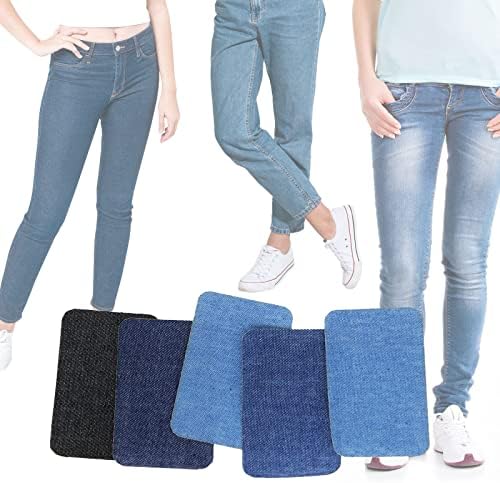 Ferro em remendos para reparo de roupas, remendos de tecido Ferro para jeans Jean Repair Kit de decoração 30 peças