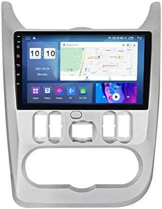 Rádio estéreo Android 12 carros para Renault Logan 2009-2015 9 polegadas de tela de tela de toque, com Bluetooth WiFi GPS Navigation FM Radio