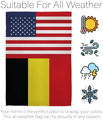 Copa do Mundo Bélgica EUA Amizade Americana Bandeira Bandeira Pacote de Patio Jardim Patriótico Decorações ao ar livre Decorações de tapeçaria de tapeçaria interna Art FIFA Presens Team Qatar Troféu Futebol Futebol Mado nos EUA