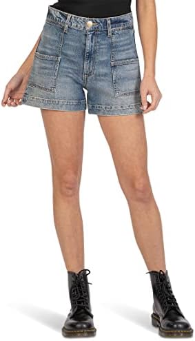 Kut dos shorts Kloth Jane com bolsos de costeleta de porco em calibrar para mulheres, arranha-céus e ajuste de alongamento