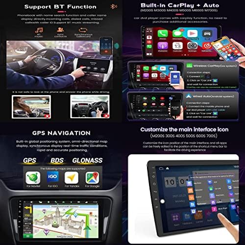 FBKPHSS Android 11 Car Rádio para Toyotarush 2011-2017 Multimedia Player estéreo com CarPlay/Android Auto/DSP/GPS/Controle