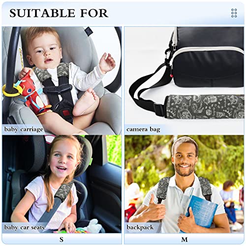 Capa de tira do assento do carro para café para crianças bebês 2 pcs tiras de assento de carro almofadas de almofadas de