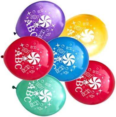 Bestoyard 40 PCs Decoração de crianças coloridas Balões coloridos Lollipops para crianças ABC Balloon Confetti Balloons
