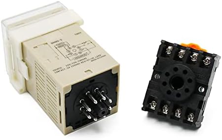 MOPZ DH48S-S 0.1S-990H AC 110V 220V DC 12V 24V Ciclo de repetição SPDT Switch de tempo programável Timer Relé com soquete