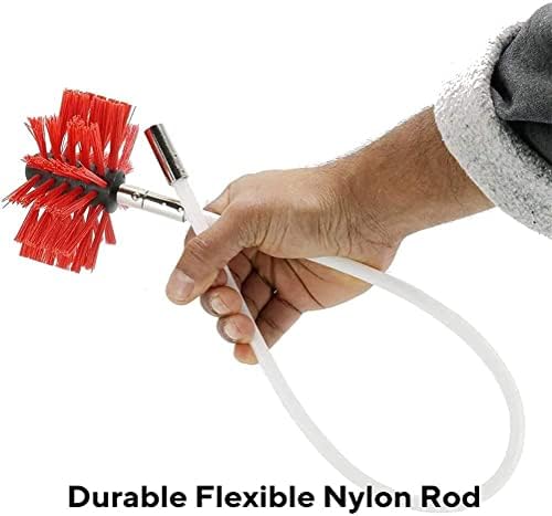 QDY -CIMNEY NYLON NYLON BURCHER DUCTER DUCTURO Ferramenta Kit para uso doméstico e industrial, 410mm, 15 hastes