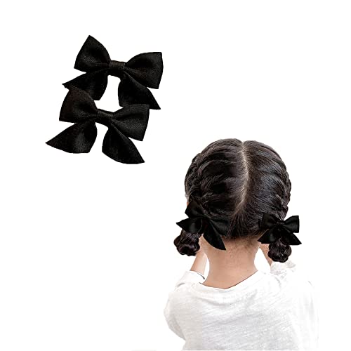 Clipes de cabelos para meninas para meninas pretas barretas de cabelo para crianças acessórios de cabelo fofos para meninas 2pcs clipe de cabelo de bowknot
