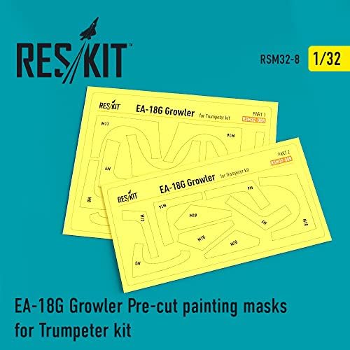 Reskit RSM32-0008-1/32 EA-18G Growler pré-corte máscaras de pintura para kit de trompetista