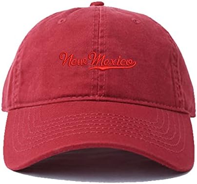 Caps de beisebol masculino do Cijia -Cijia Novo México - NM Bordado Hat de Chapéu Lavado de Dadrões