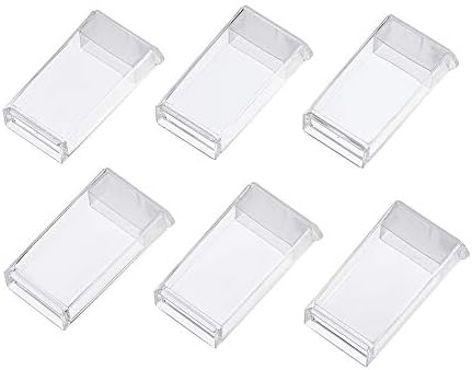 Craftdady 6pcs Contêineres de armazenamento de contas de plástico transparentes Caixa de segurança retângulo Clear Box com tampa removível 1.97x1.06