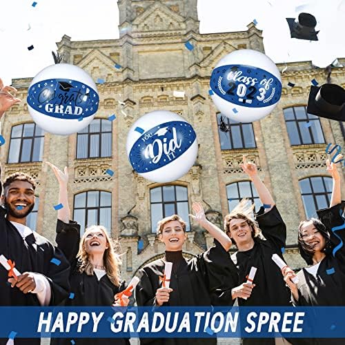 20 peças Bolas de praia infláveis ​​para decoração de festa de formatura Parabéns Class de pós -graduação de 2023