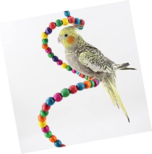 IPETBOOM Bird Toy 12 PCs Cockatiel Colorful com para brindes de madeira em espiral colorida - Parrot periquoras bate os