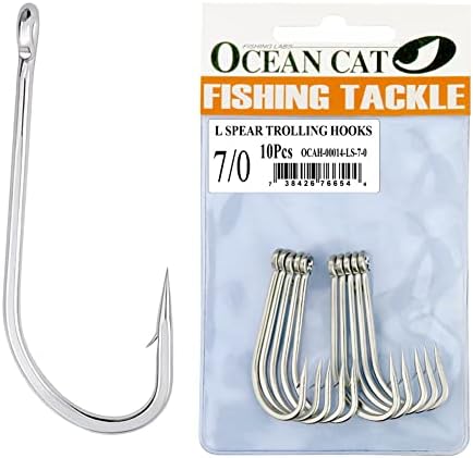 Ocean Cat Classic Classic Aço inoxidável Gancho de pesca curta Longo Longo Ponto de Offset Ponto de Octopus ganchos Círculo